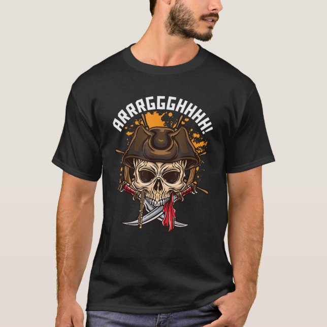 T-shirt Jolly roger de bateau pirate Crossbones Drapeau Fu (Devant)