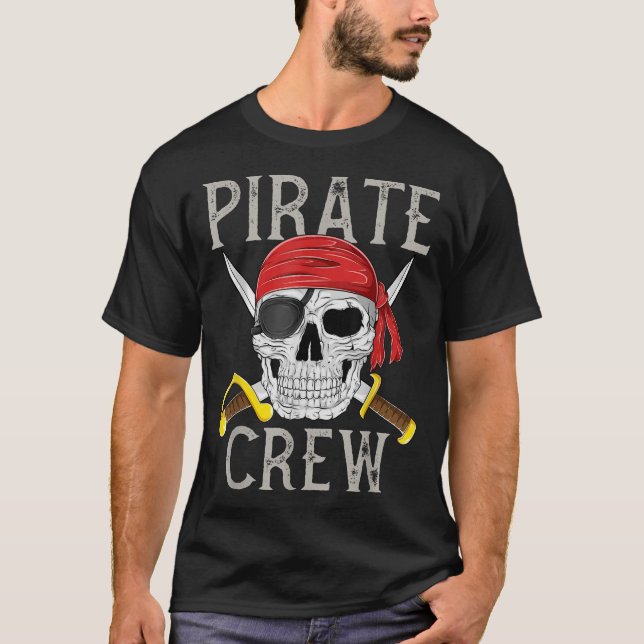 T-shirt Jolly roger de l'équipage de pirates - Drapeau Cor (Devant)