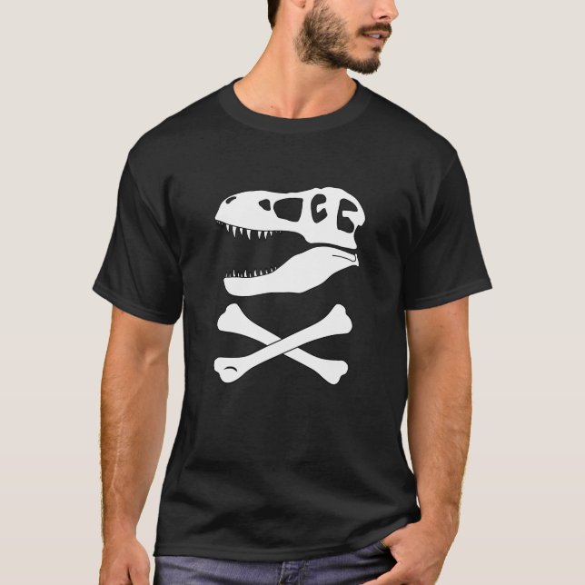 T-shirt Jolly roger de Tyrannosaurus rex (Devant)