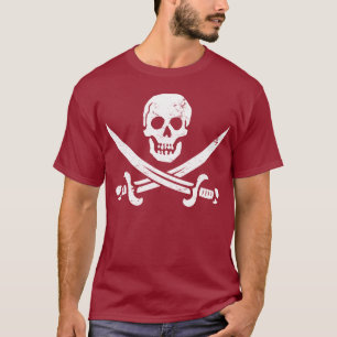 T-shirt Jolly roger du drapeau pirate John Rackham (Calico
