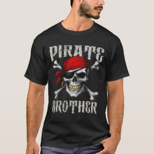 T-shirt Jolly roger Frère Pirate Drapeau Et Crossbon Crâne