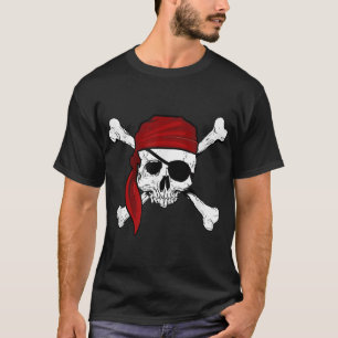 T-shirt Jolly roger Pirate Pirates Crâne Et Os Croisés