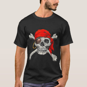 T-shirt Jolly roger Pirate Skull Crossbones Halloween