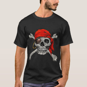 T-shirt Jolly roger Pirate Skull Crossbones Halloween Coût