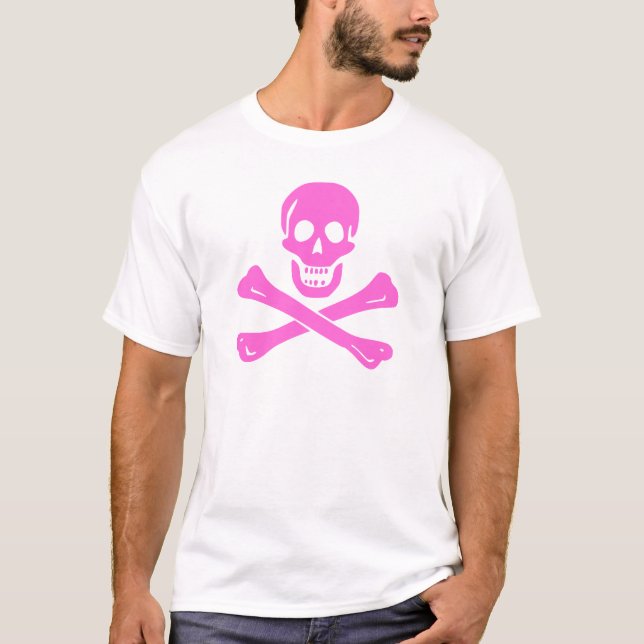 T-shirt jolly roger rose (Devant)