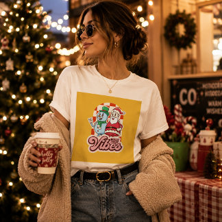 T-Shirt Jolly Santa et Bonhomme de Neige