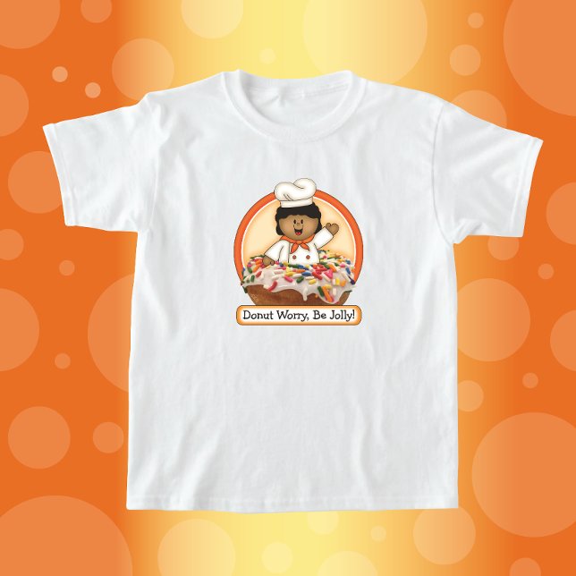 T-shirt JollyKins Donut Worry Be Jolly (Orange) (Créateur téléchargé)