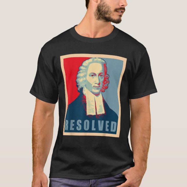 T-shirt Jonathan Edwards Résolu Calviniste Réformé (Devant)