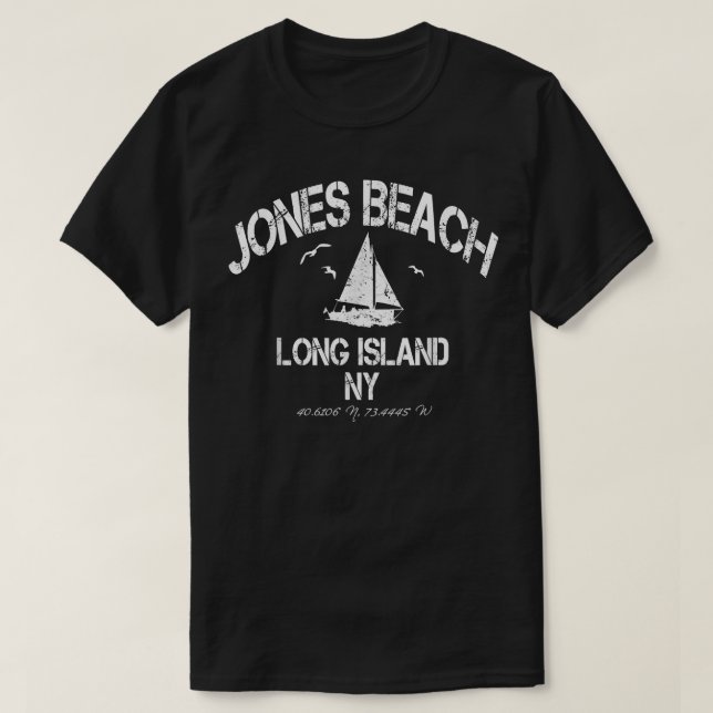 T-shirt Jones Beach Long Island New York Trouble nautique (Design devant)