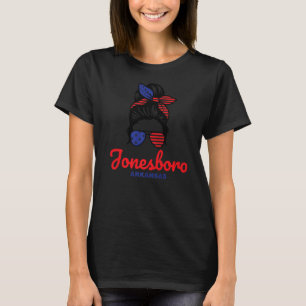 T-shirt Jonesboro Arkansas Retro Messy Bun