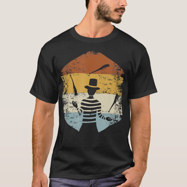 T-shirt Jongler Vintage Retro Juggler (Devant)