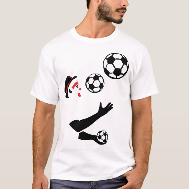 T-shirt jongleur ballon foot soccer football juggler (Devant)