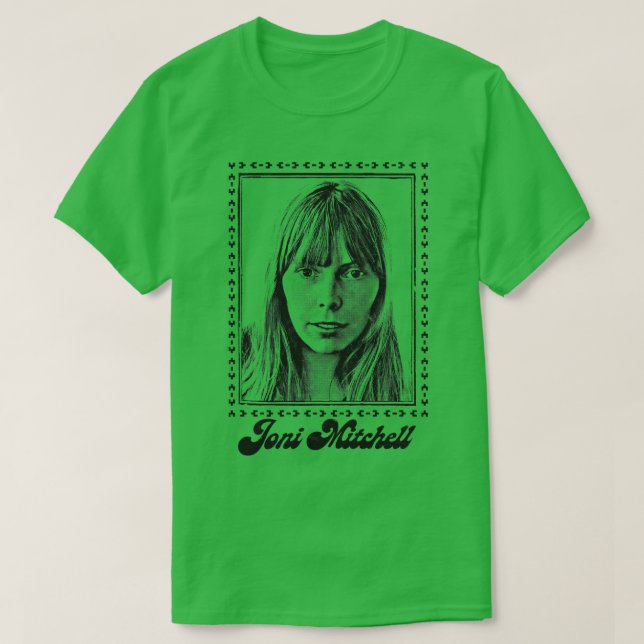 T-shirt Joni Mitchell Retro 1970 Style Fan Art Design 1 (Design devant)