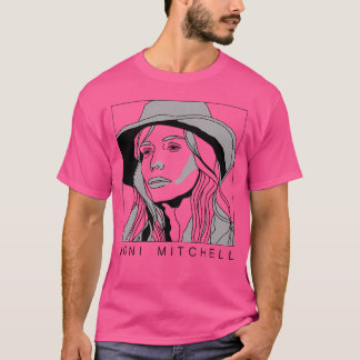 T-shirt Joni Mitchell Style minimaliste Ventilateur Art De