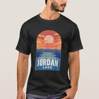T-shirt Jordan Lake NC Retro Sunset