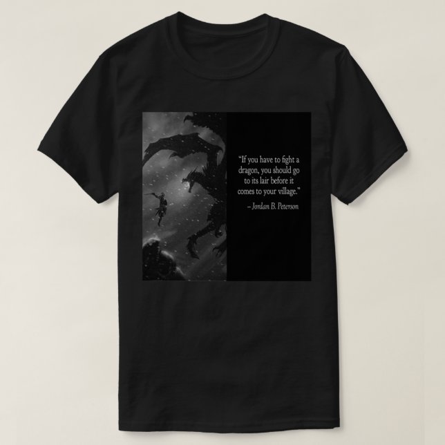 T-shirt Jordan Peterson lutte contre le dragon — chemise n (Design devant)