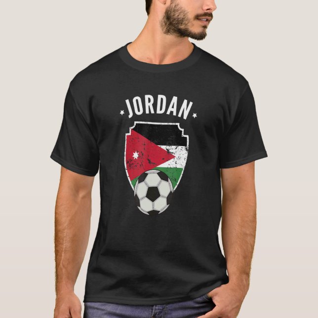 T-shirt Jordan Soccer Jordanie Drapeau Football Fierté jor (Devant)