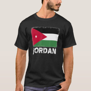 T-shirt Jordanie Drapeau Soutien Jordanien Femmes Hommes