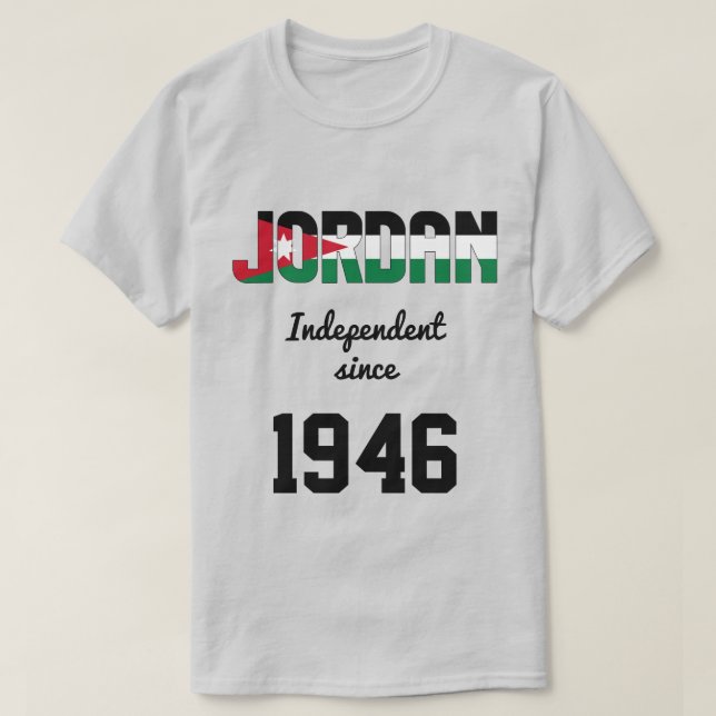 T-shirt Jordanie Fête de l'indépendance du drapeau (Design devant)