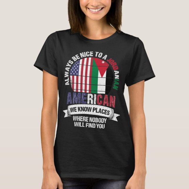 T-shirt Jordanien American know Endroits Pays Jordanie Dra (Devant)