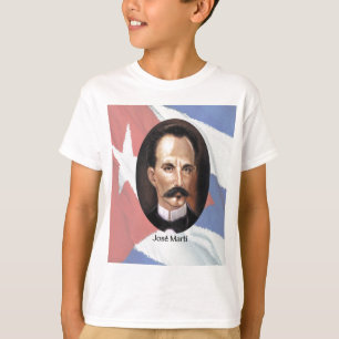 T-shirt Jose Marti sur le drapeau cubain