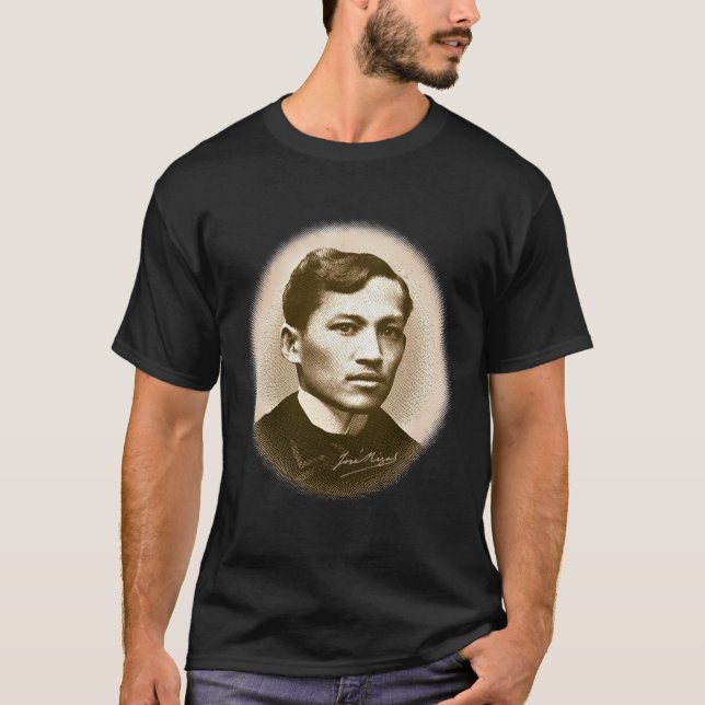 T-shirt Jose Rizal (copie de sépia) (Devant)