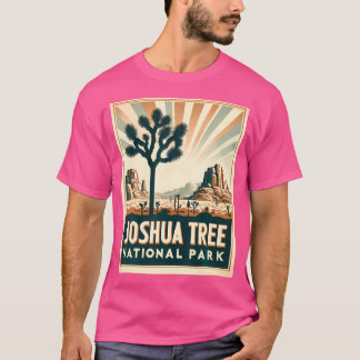 T-shirt Joshua Tree National Park Vintage Randonnée Campin
