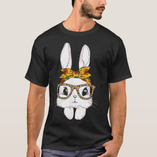 T-shirt Jote Bunny portant des lunettes de soleil léopard