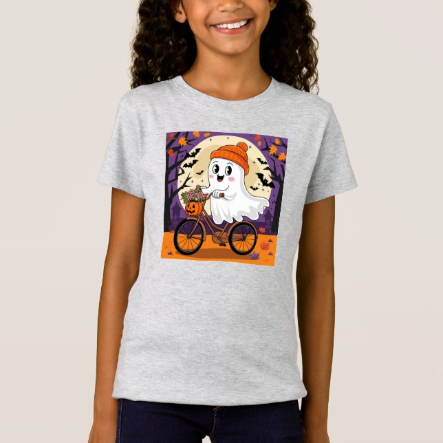 T-Shirt Jote Halloween Biker Ghost Kids Shirt (Devant)