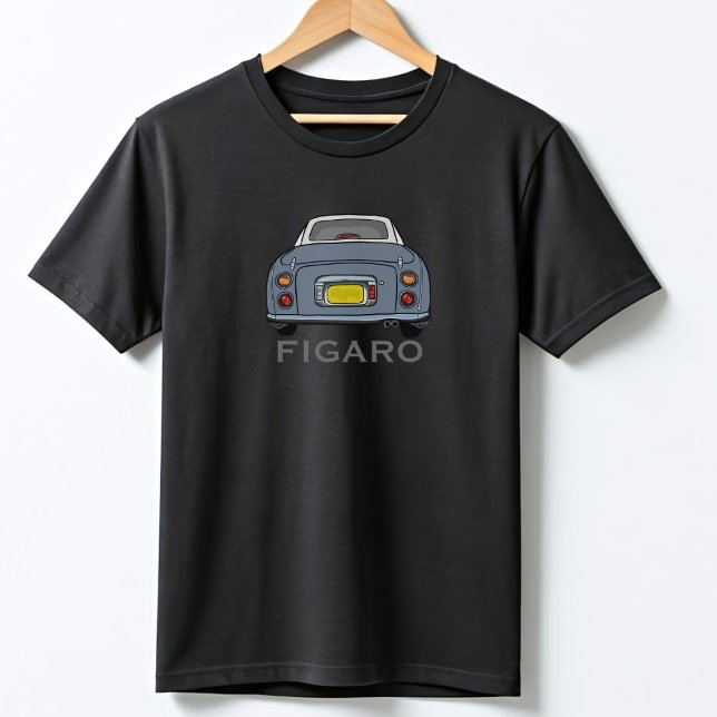T-shirt Jote Lapis Grey Figaro Nom de voiture Figaro (Fun lapis figaro shirt with space for your name)