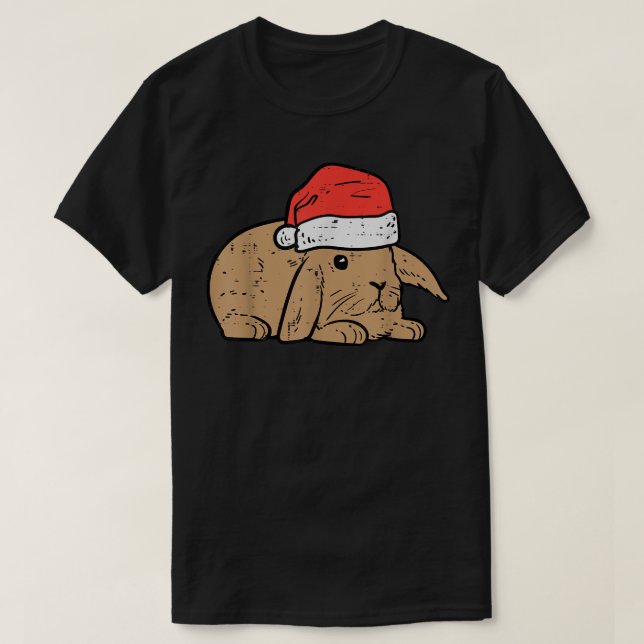 T-shirt Jote Père Noël Bunny Xmas PJ's Pajamas de Noël Fem (Design devant)