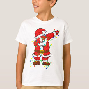 T-shirt Jote Père Noël Dabbing Lights Christmas Boy T-Sh