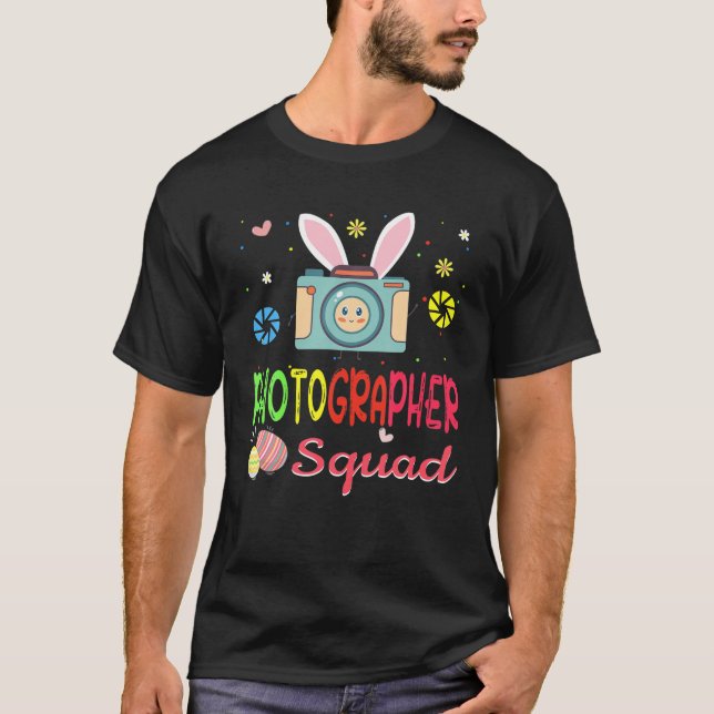 T-shirt Jote Rabbit Photographe de Pâques Squad Bunny Eggs (Devant)