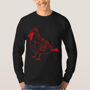 T-shirt Jote Red Bird Cardinal Fête de Noël Bi