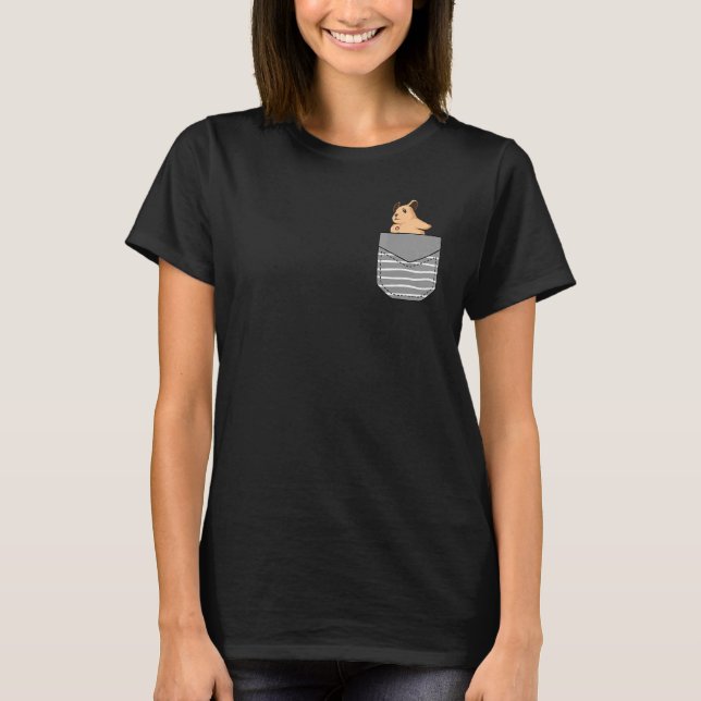 T-shirt Jote Rollerskate Hamster Dans Une Poche (Devant)