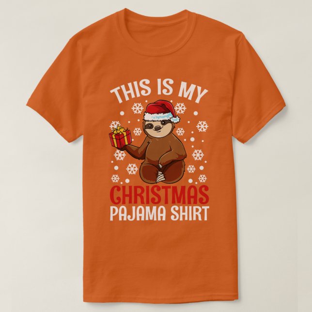 T-shirt Jote Sloth C'est mon cadeau de Pyjama de Noël T (Design devant)
