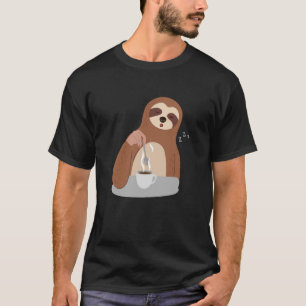 T-shirt Jote Sloth Falls Asleep Café Lazy lundi matin