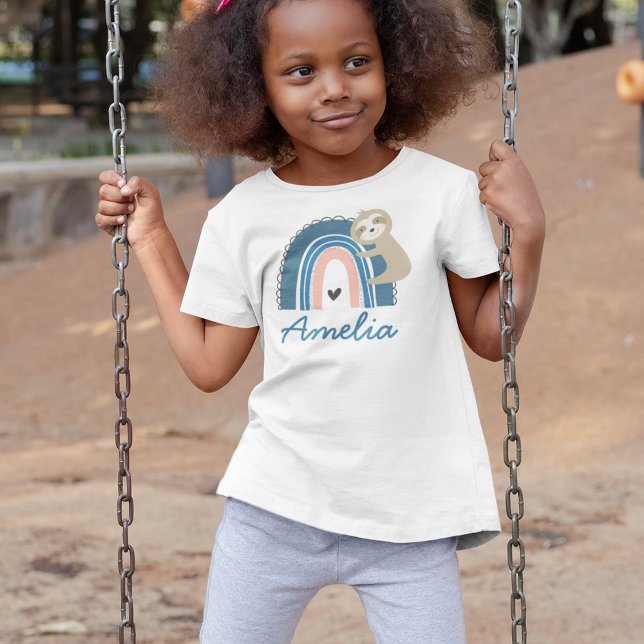 T-Shirt Jote Sloth Rainbow Name Enfant's (Créateur téléchargé)