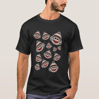 T-shirt Jote Sock Monkey Visages Funny Sock Monkey