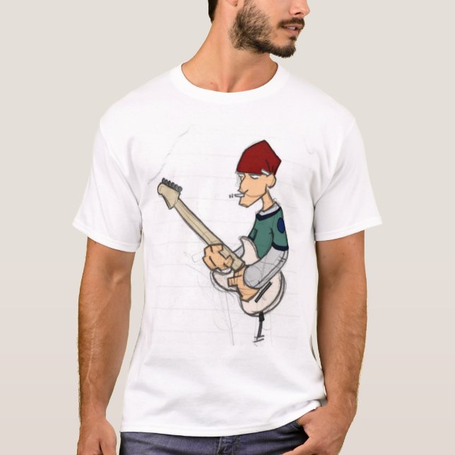 T-shirt jouant la guitare encore (Devant)