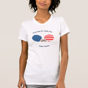T-shirt Joué au tennis de table américain