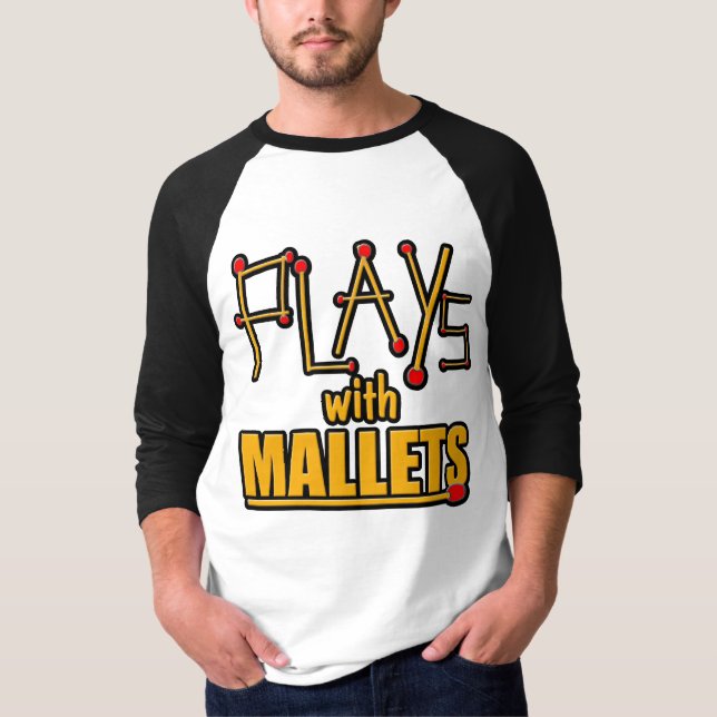 T-shirt Joue avec des maillets (Devant)
