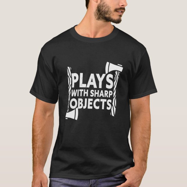 T-shirt Joue Avec Des Objets Sharp Ax Jetant (Devant)