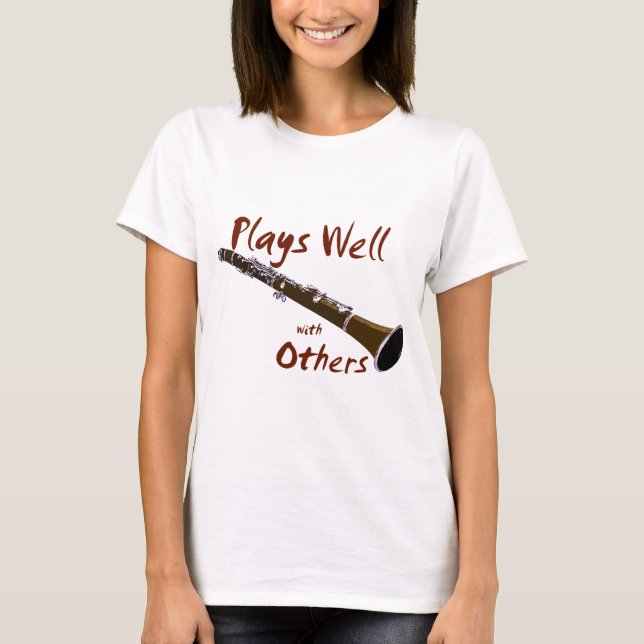 T-shirt Joue bien avec d'autres Clarinet (Devant)