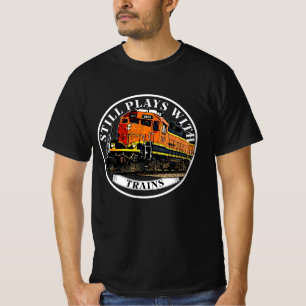 T-shirt Joue encore avec les trains Orange Black Diesel Tr