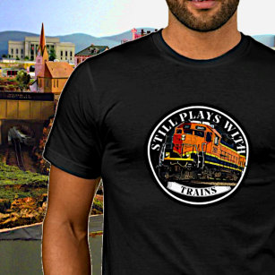 T-shirt Joue encore avec les trains Orange Black Diesel Tr