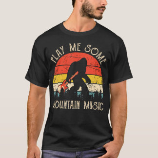 T-shirt Joue-moi de la musique de montagne Guitare Bigfoot