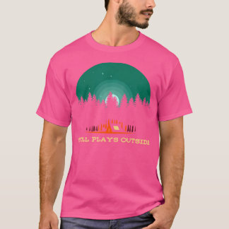 T-shirt Joue Toujours À L'Extérieur Du Camping Summer Camp