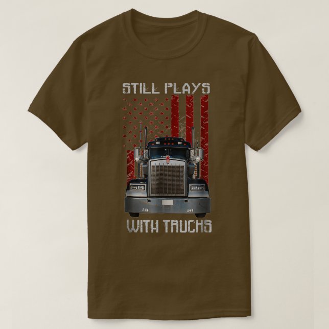T-shirt Joue Toujours Avec Camion Sarcastique Funny Truck  (Design devant)