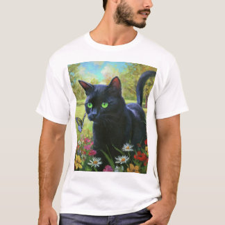T-shirt "Jouer à des félins de Feline dans le parc"